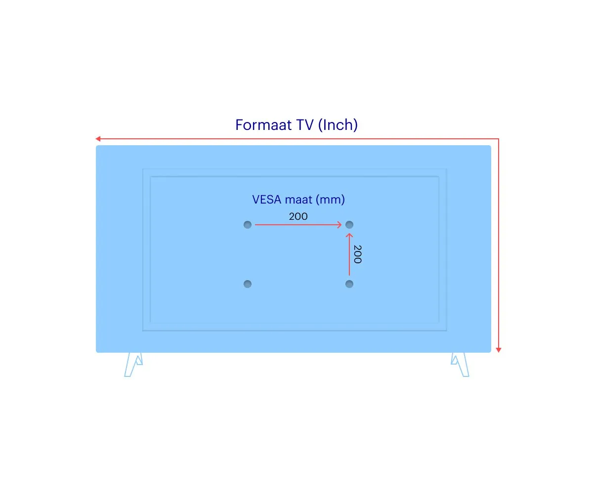 Philips SQM9222 Universele TV Muurbeugel - Kantelbaar 42" - Zwart - afbeelding 6 van 6