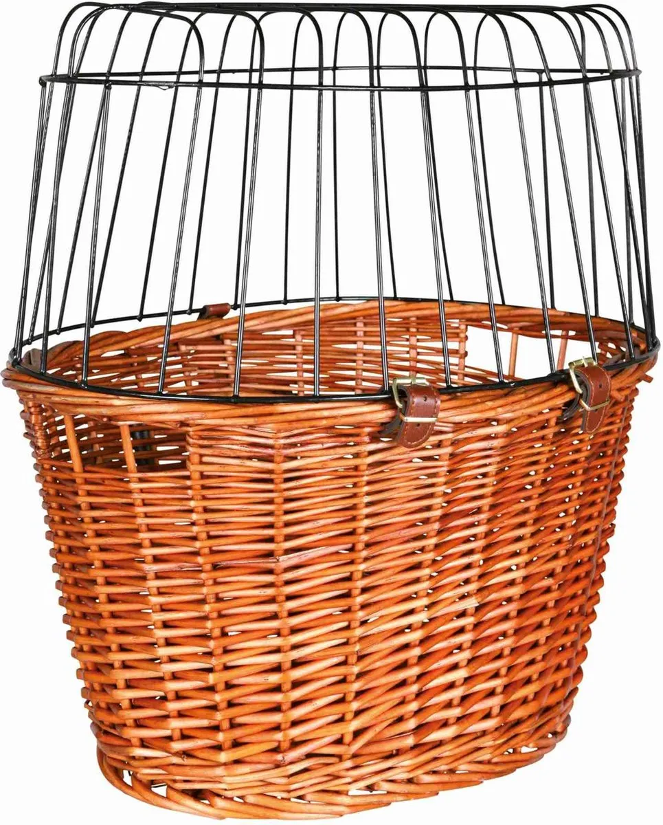 Trixie Fietsmand Voorop Naturel - 44x48x33cm - Blauw