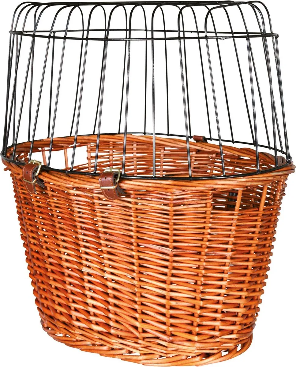 Trixie Fietsmand Voorop Naturel - 44x48x33cm - Blauw