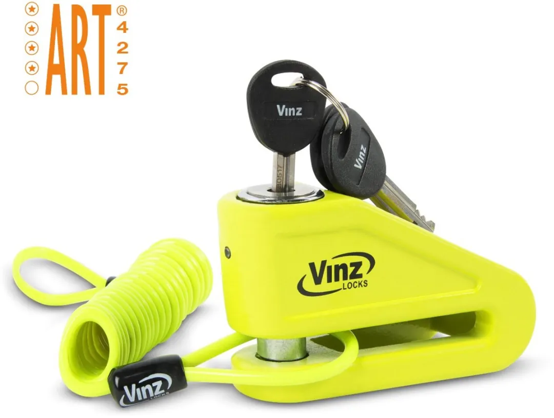 VINZ Baretti ART 4 Schijfremslot Geel