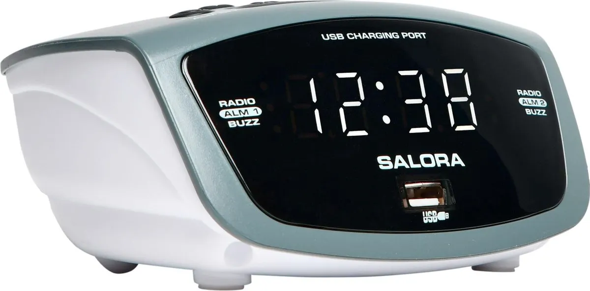Salora CR627USB Digitale Wekker - 2 Wektijden - afbeelding 6 van 6