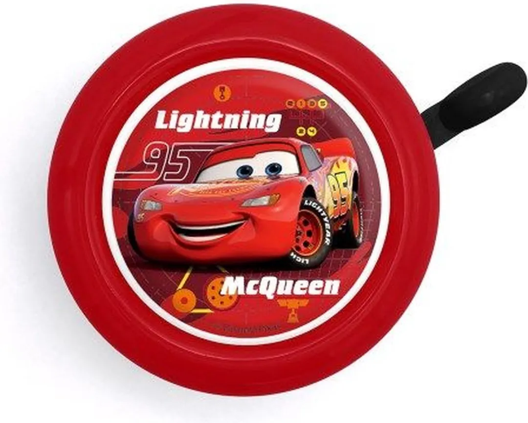 Disney Cars Fietsbel 55mm - Staal - Rood/Zwart
