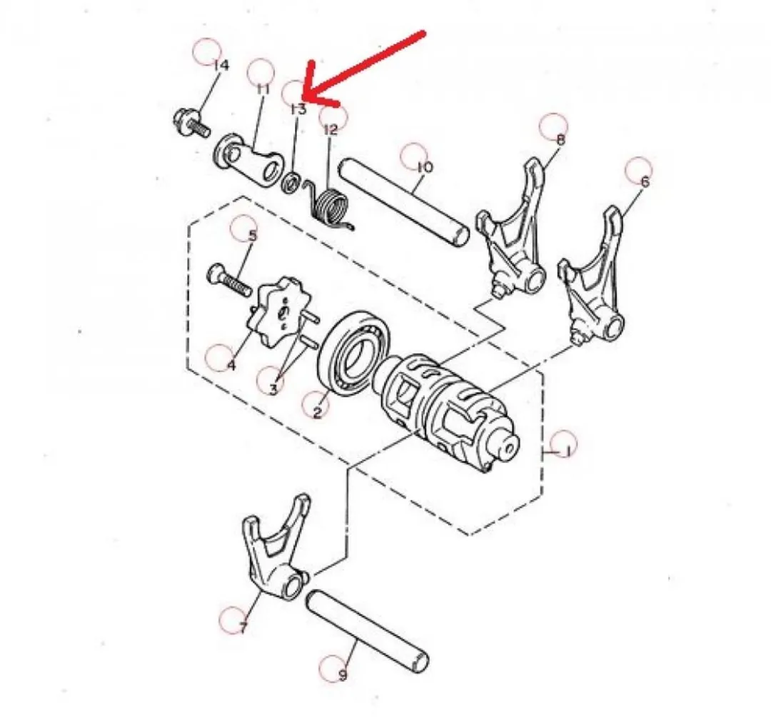 Yamaha 600 SRX Rondelle Selecteur 90387-063F700