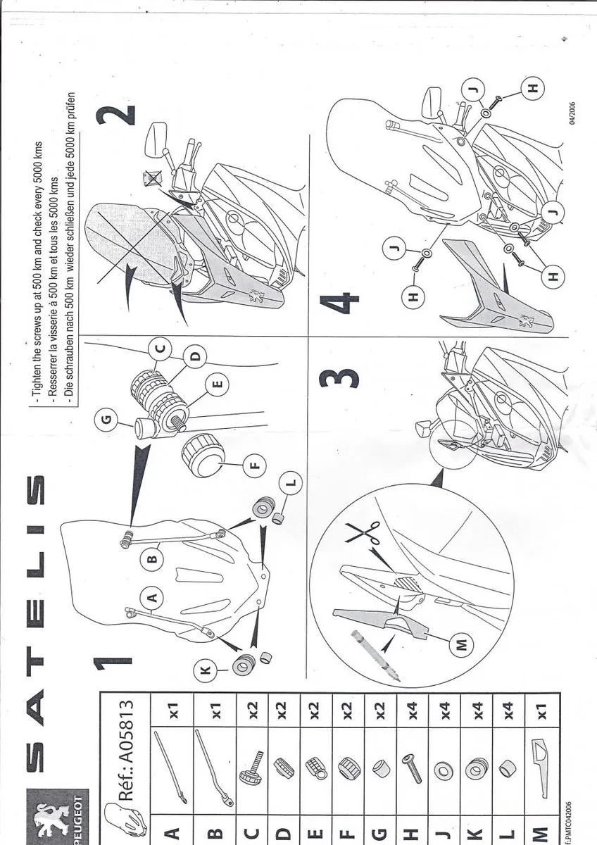 Peugeot Satelis A05813 Parebrise - Origineel