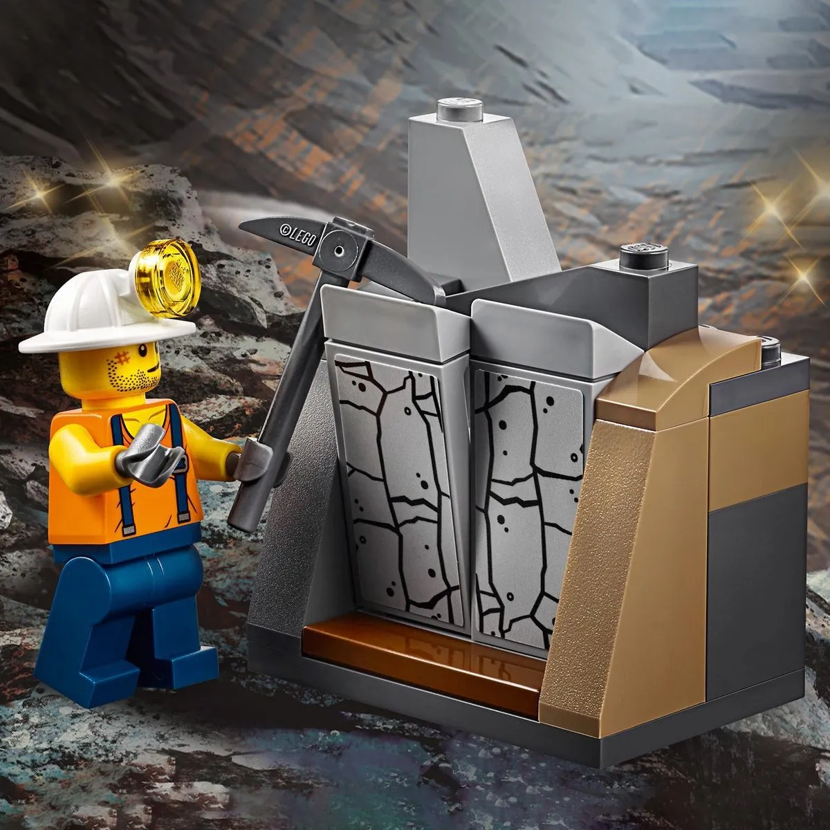 LEGO City Mijnbouwsplitter 60185 - 127 Stenen - Goud - afbeelding 6 van 6