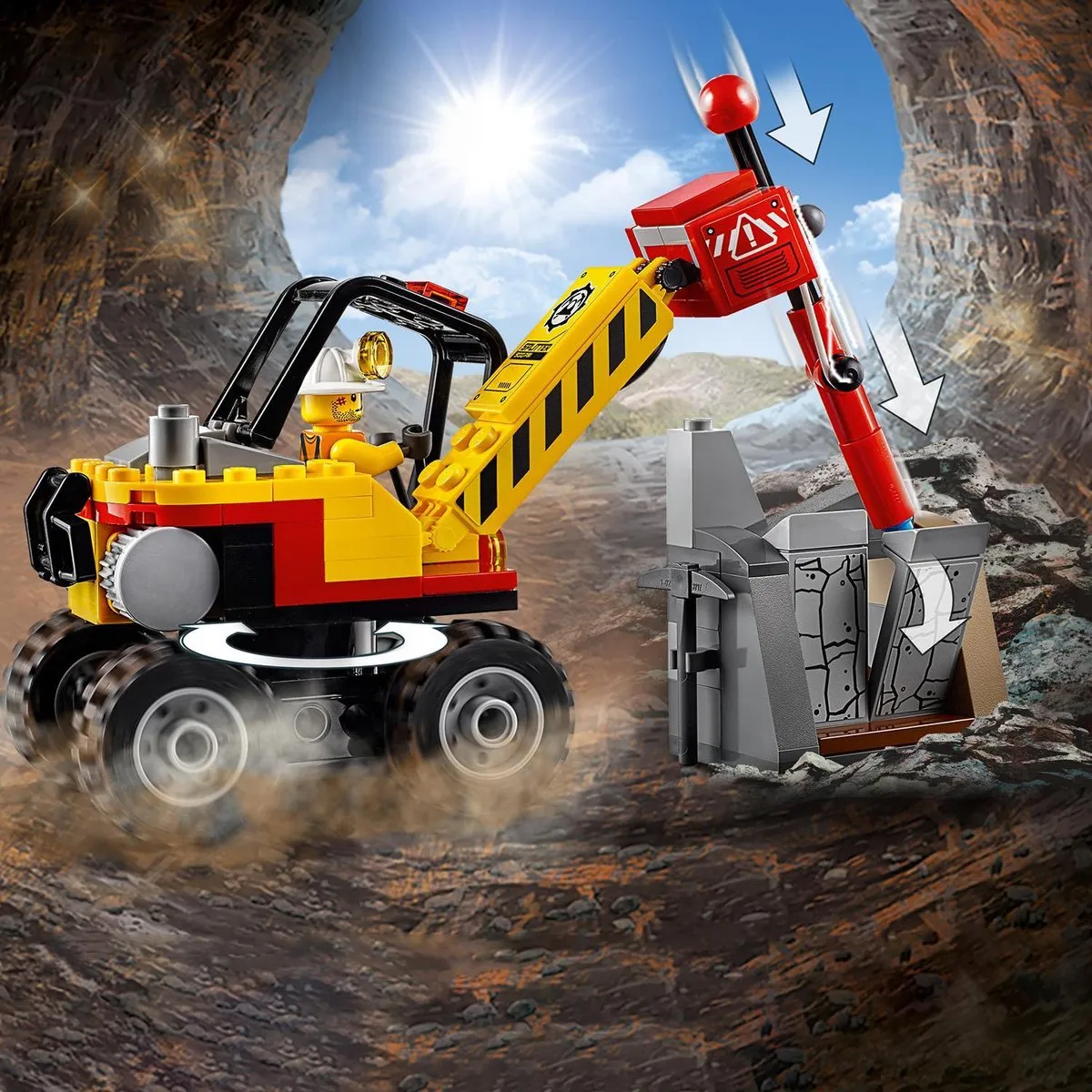 LEGO City Mijnbouwsplitter 60185 - 127 Stenen - Goud