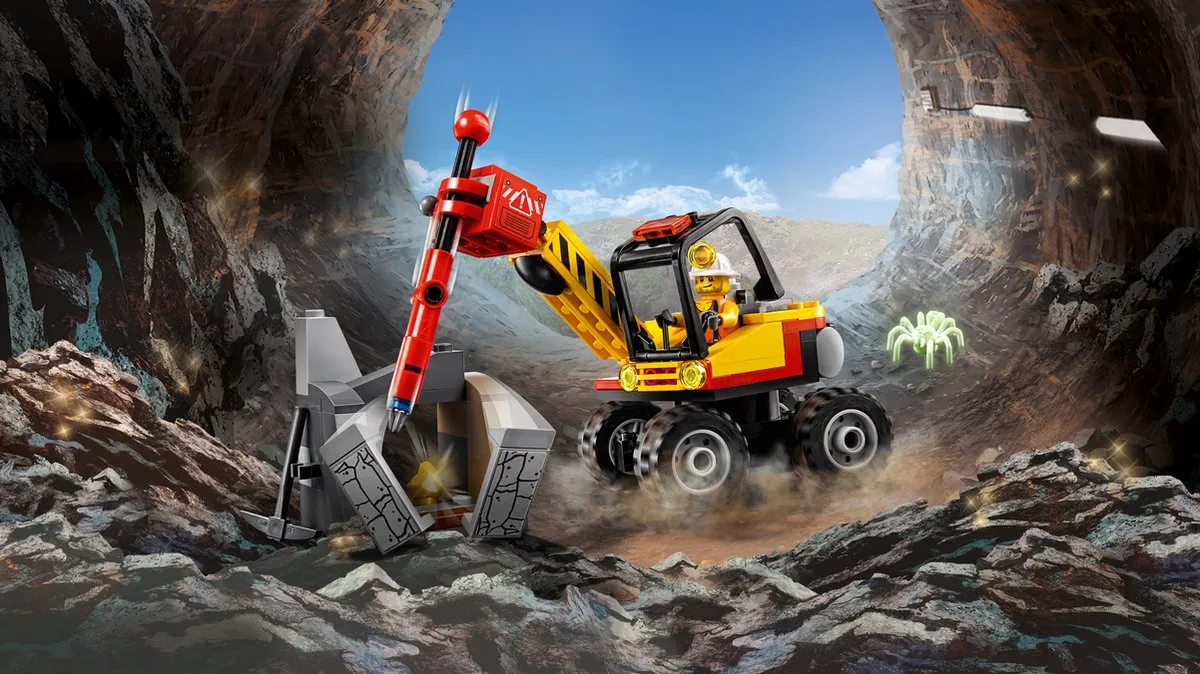 LEGO City Mijnbouwsplitter 60185 - 127 Stenen - Goud