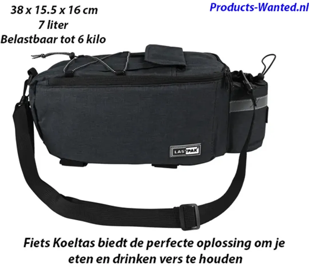 Lastpak Fietskoeltas 7L - Donkergrijs