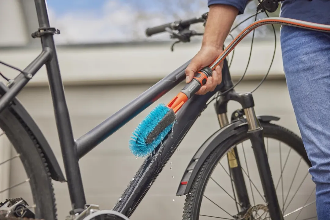 Gardena Cleansystem Wasset Fiets - 3 Stuks - Grijs/Oranje/Turquoise