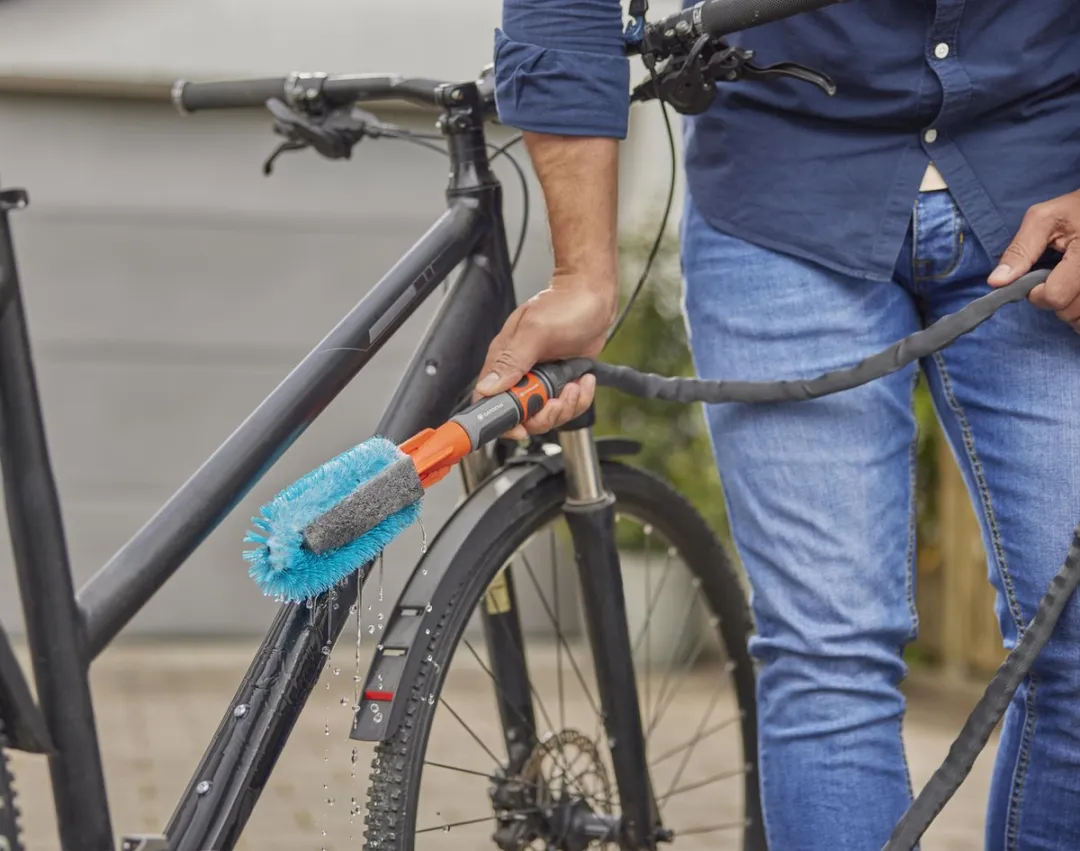 Gardena Cleansystem Wasset Fiets - 3 Stuks - Grijs/Oranje/Turquoise