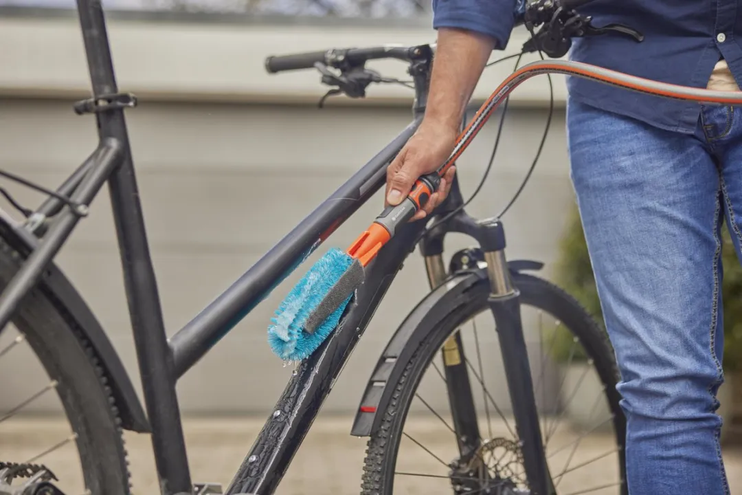 Gardena Cleansystem Wasset Fiets - 3 Stuks - Grijs/Oranje/Turquoise - afbeelding 6 van 6