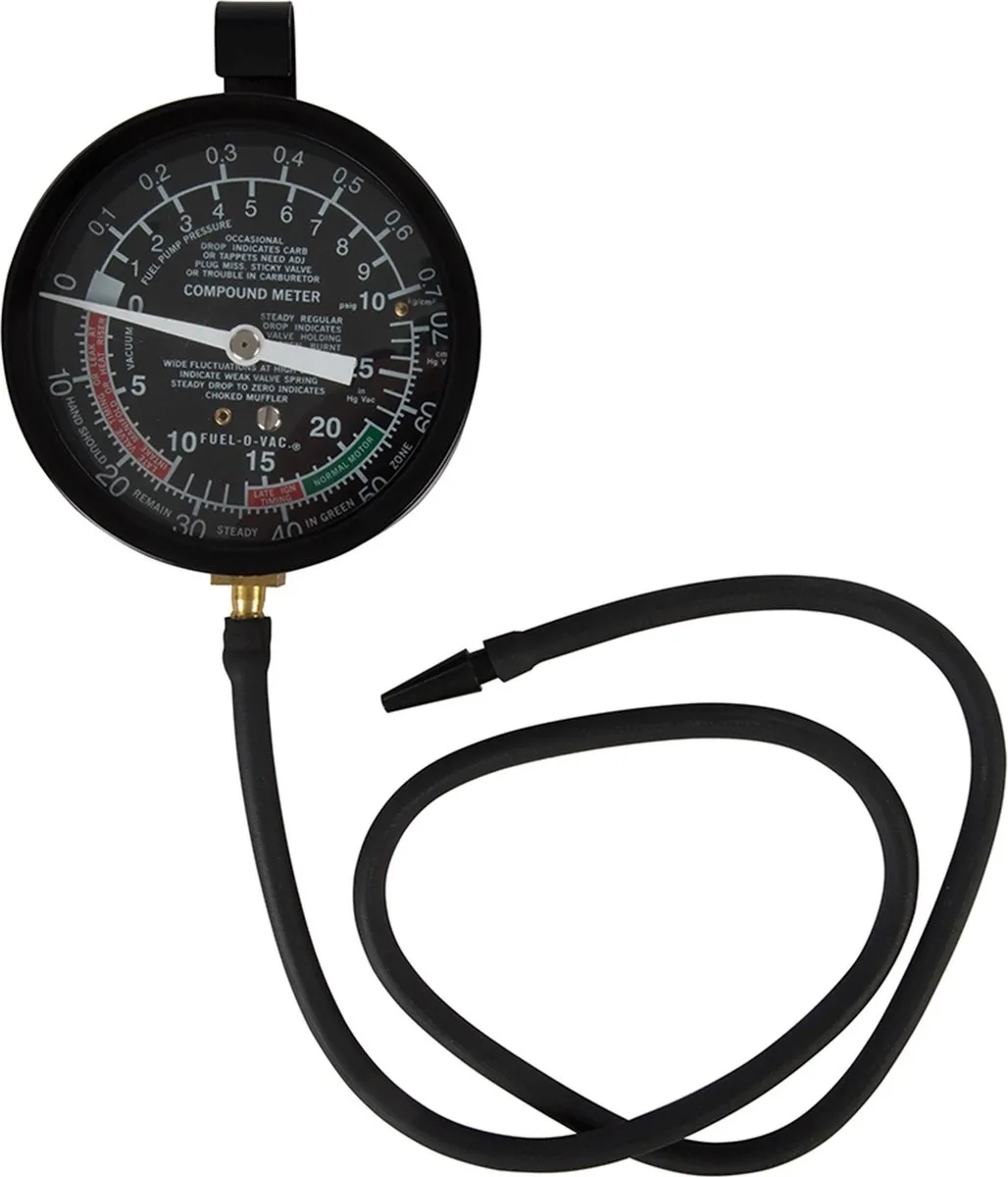 Silverline Vacuüm- en Brandstofpompdruktester 0-10 PSI - Universeel - Goud/Zwart/Blauw - afbeelding 6 van 6