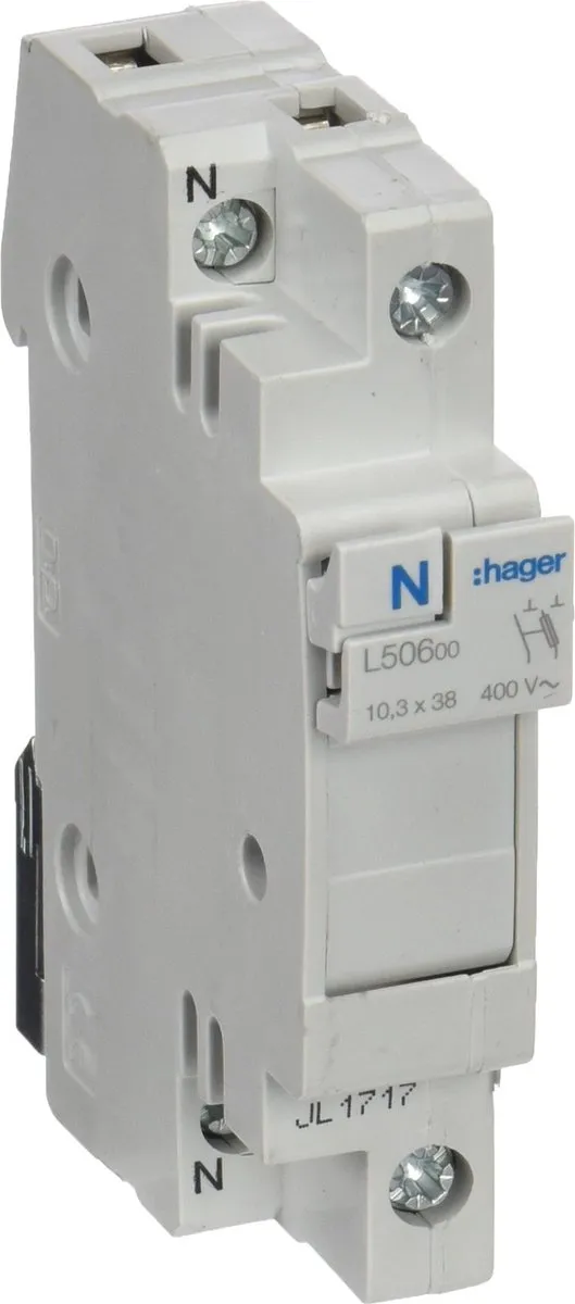 Hager 1P+N Zekeringhouder 32A 400V