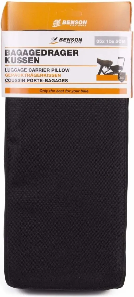 Lastpak Comfortabel Bagagedragerkussen - 32x15x5cm - Zwart