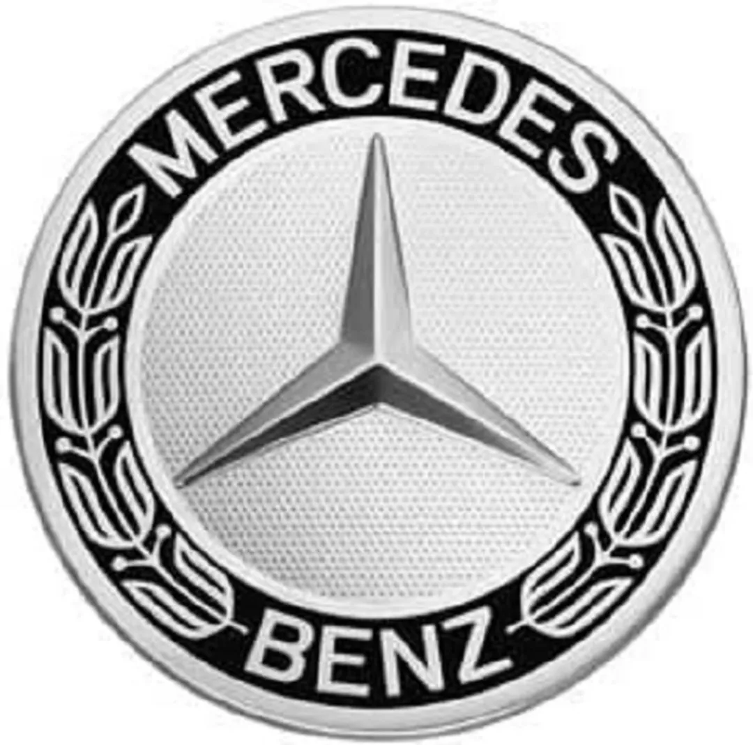 Mercedes-Benz Naafdoppen 75mm - 4 Stuks - Zwart