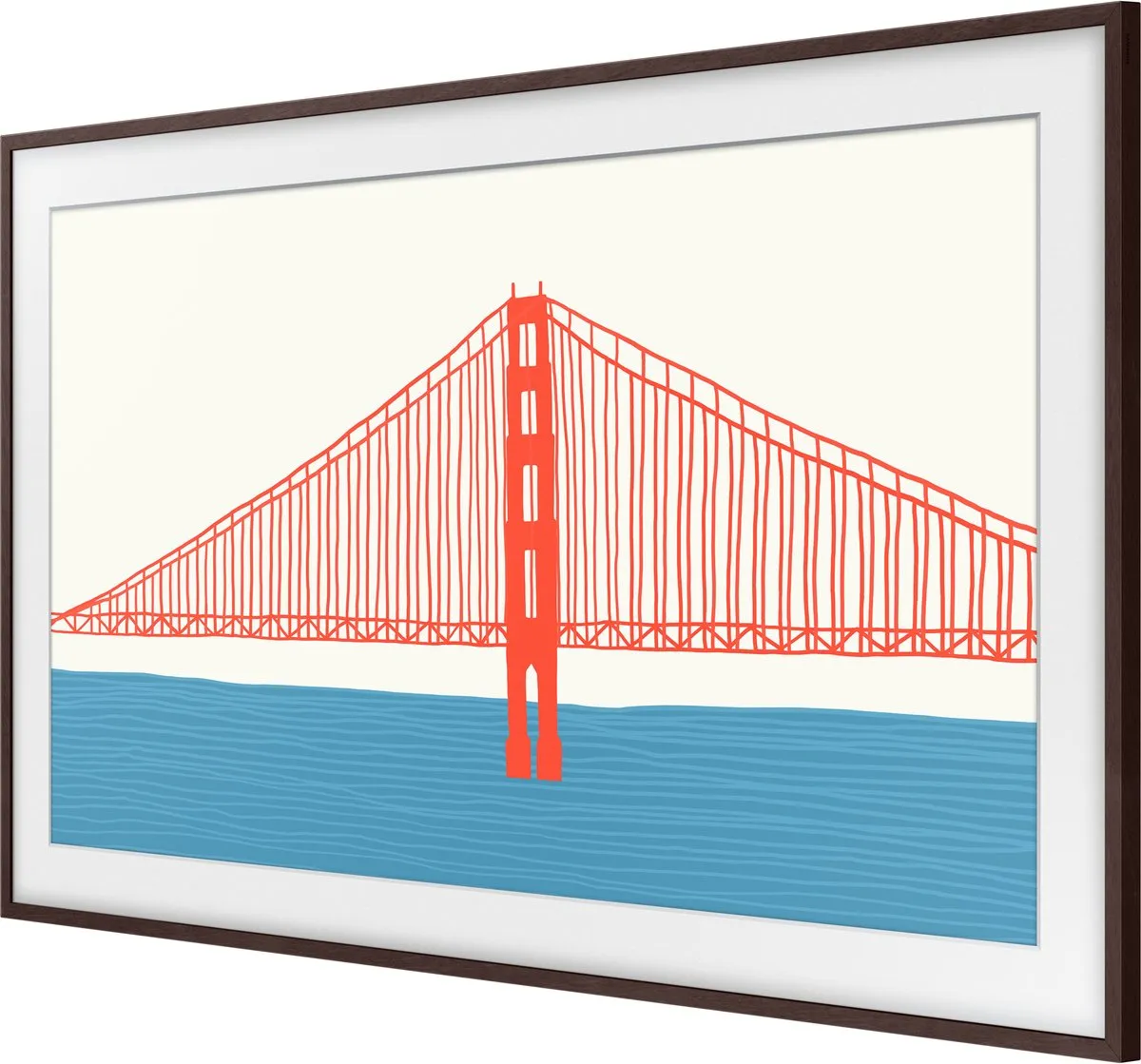 Samsung The Frame 2021 50" Lijst - Walnoot