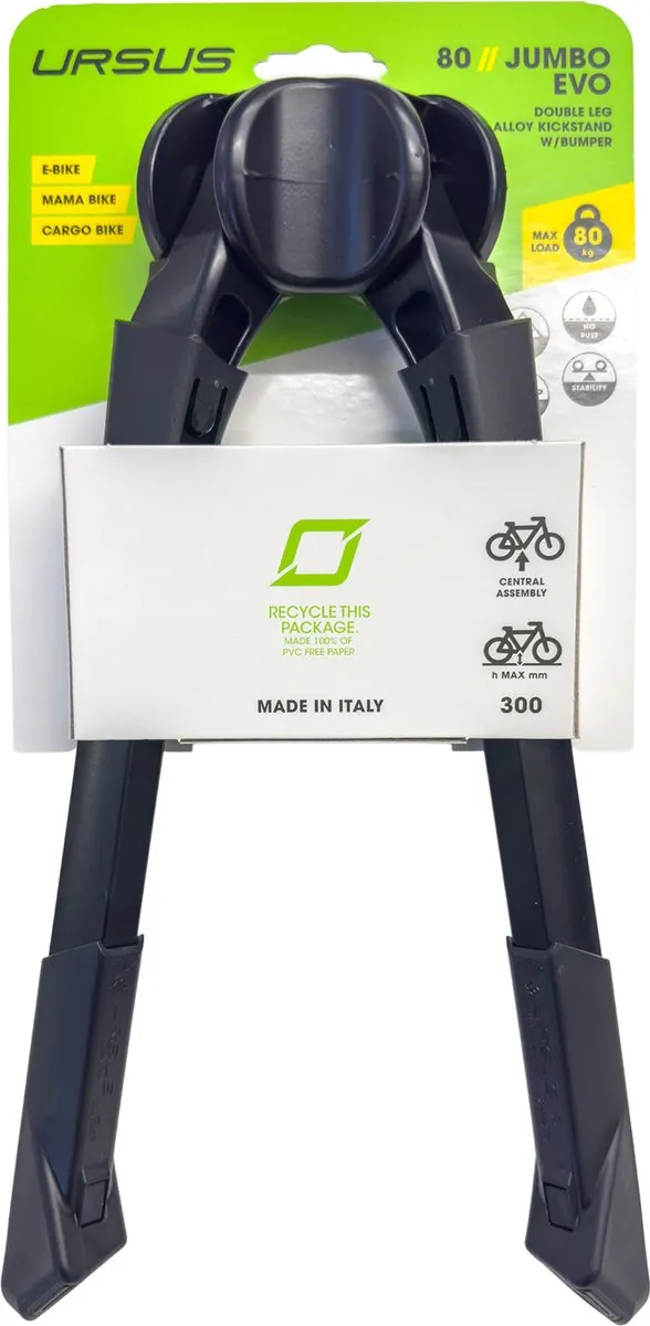 Ursus Dubbele Fietsstandaard 275mm - Zwart - Max. 80kg
