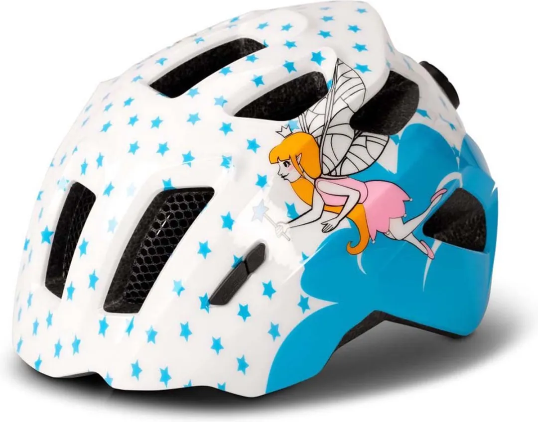 Cube Fink Kinderfietshelm - 11 Ventilatiegaten - Blauw/Wit