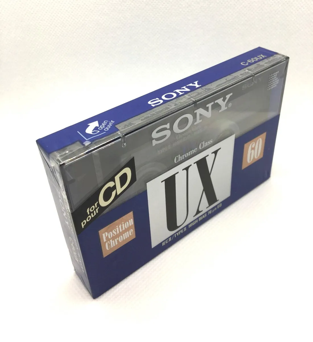 Sony UX-60 Chrome Audio Cassette 1992 - Blauw