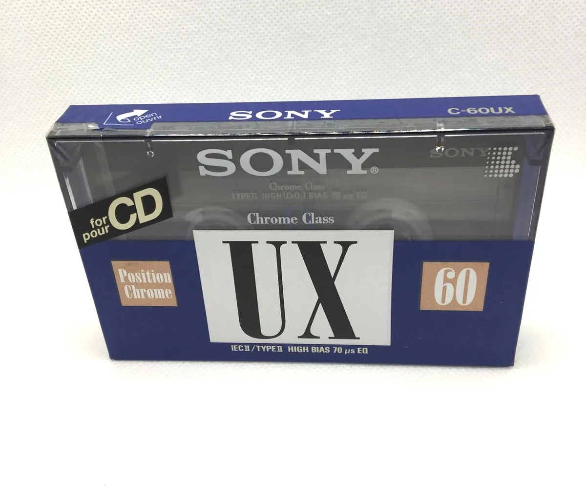 Sony UX-60 Chrome Audio Cassette 1992 - Blauw