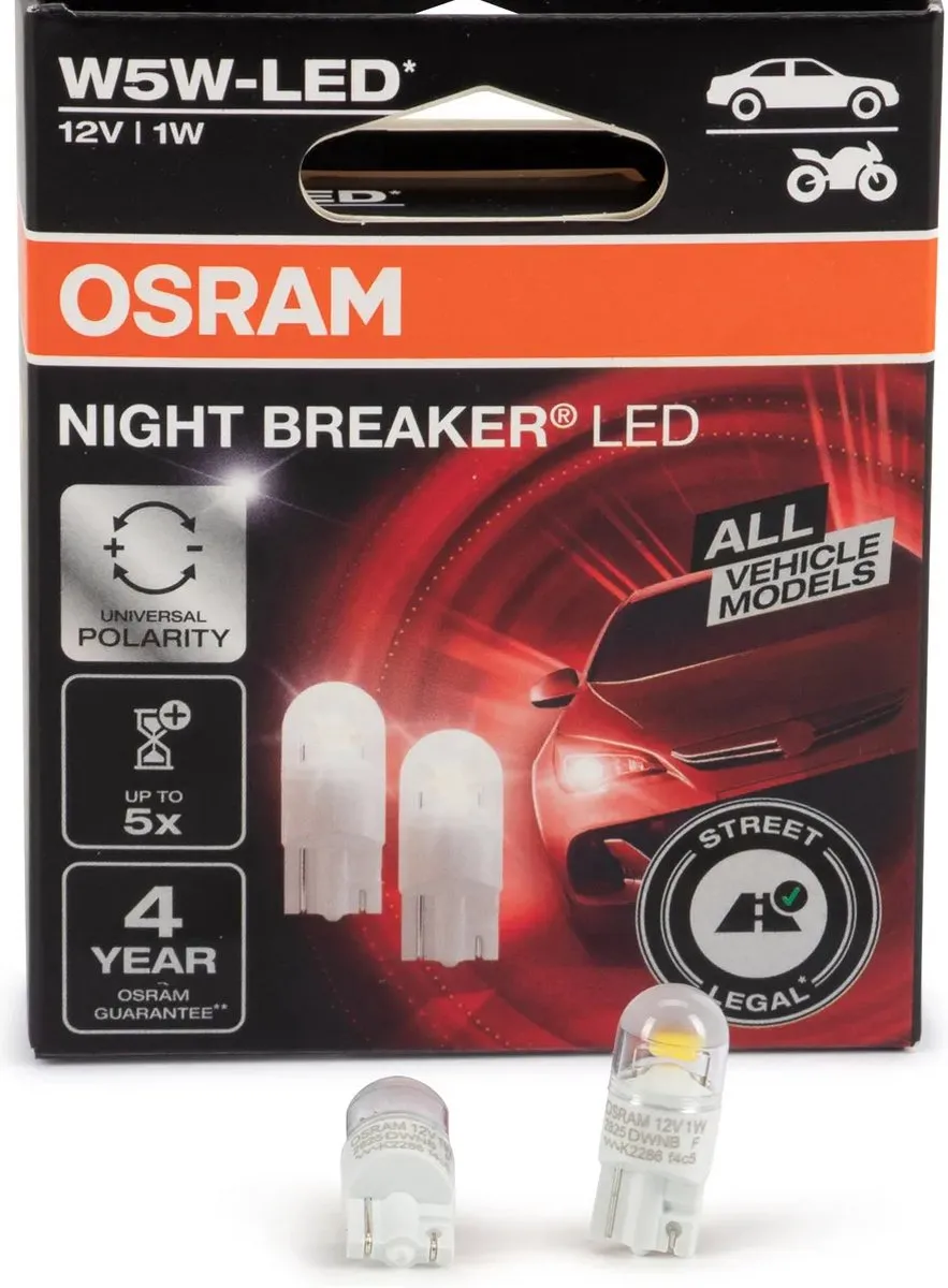 Osram LED W5W Night Breaker 6000K - 2 Stuks
