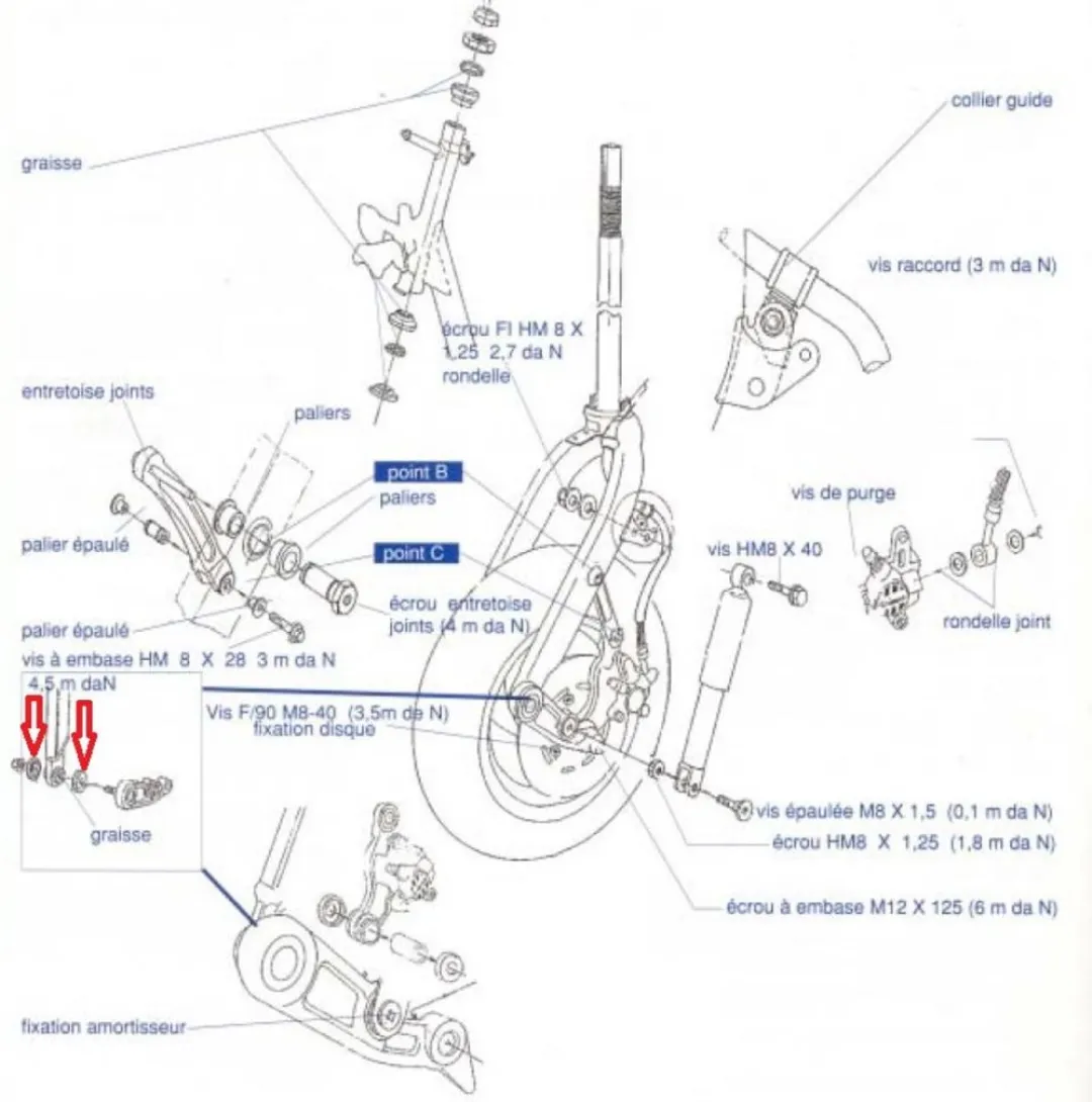 Peugeot 80 SV Cache Poussière Axe Biellette