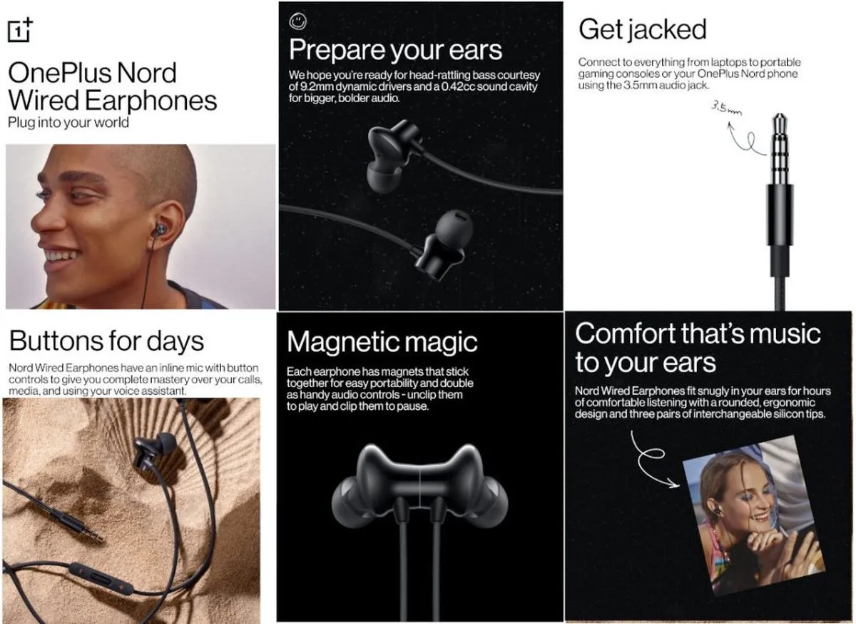 OnePlus Nord Wired Headset E103A - In-Ear - Zwart