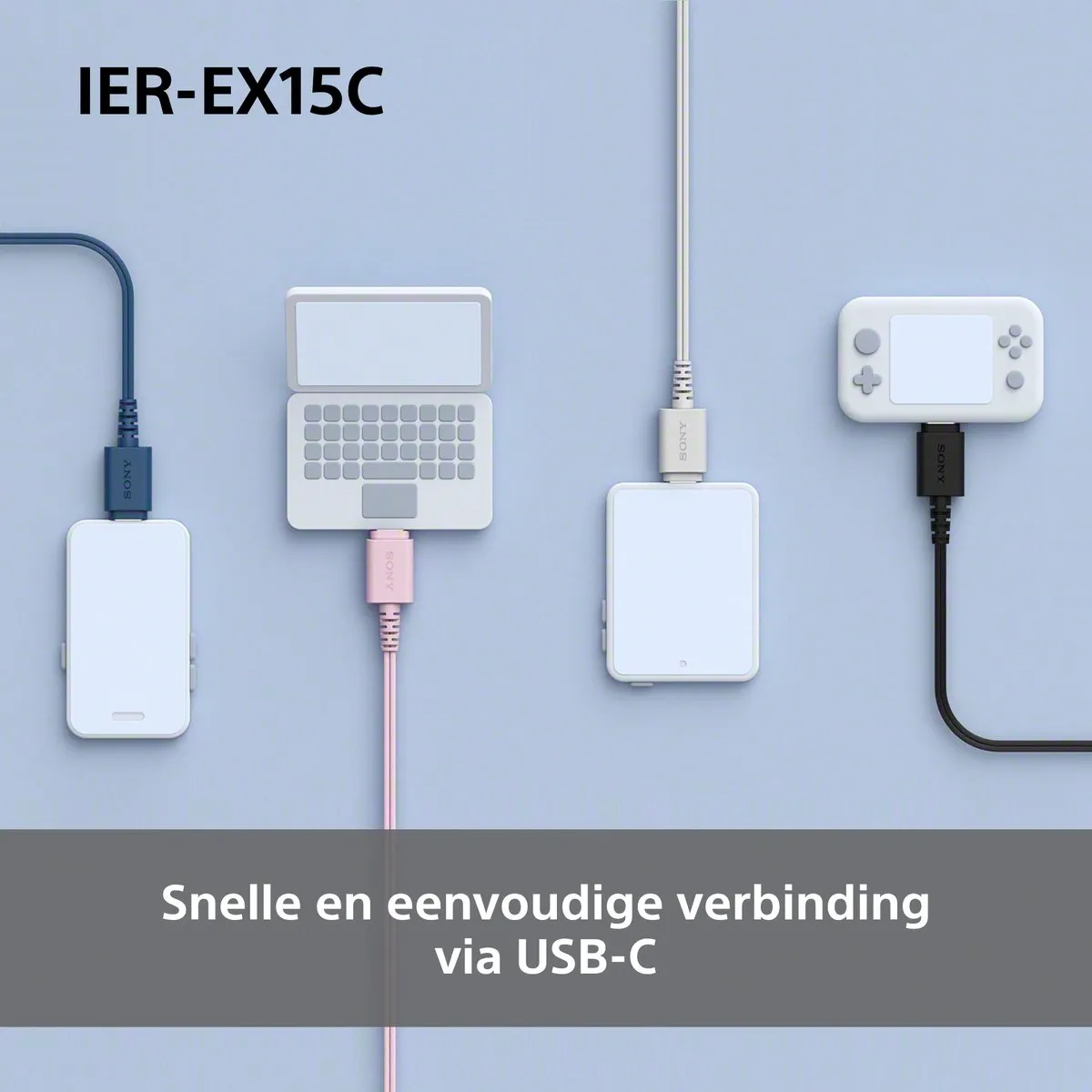 Sony IER-EX15C In-ear USB-C Oordopjes - Wit