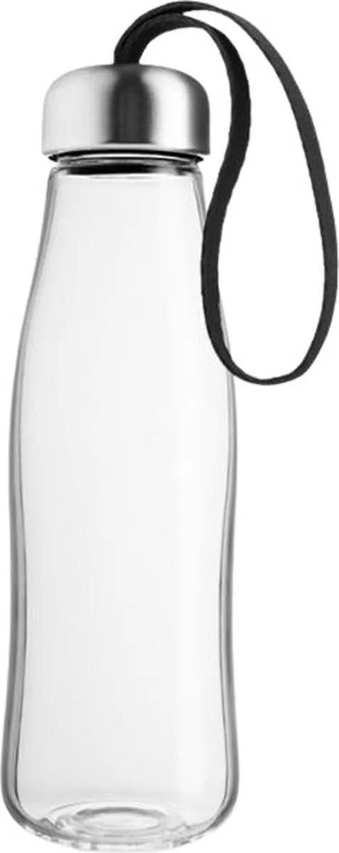 Eva Solo Drinkfles 500ml Glas Black