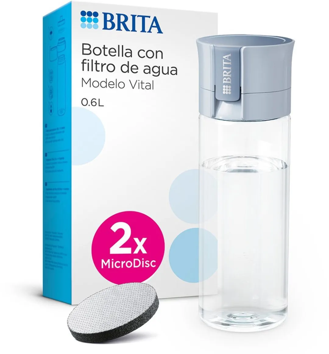 BRITA Fles met Filter 1052262 - 600ml - Blauw - afbeelding 6 van 6