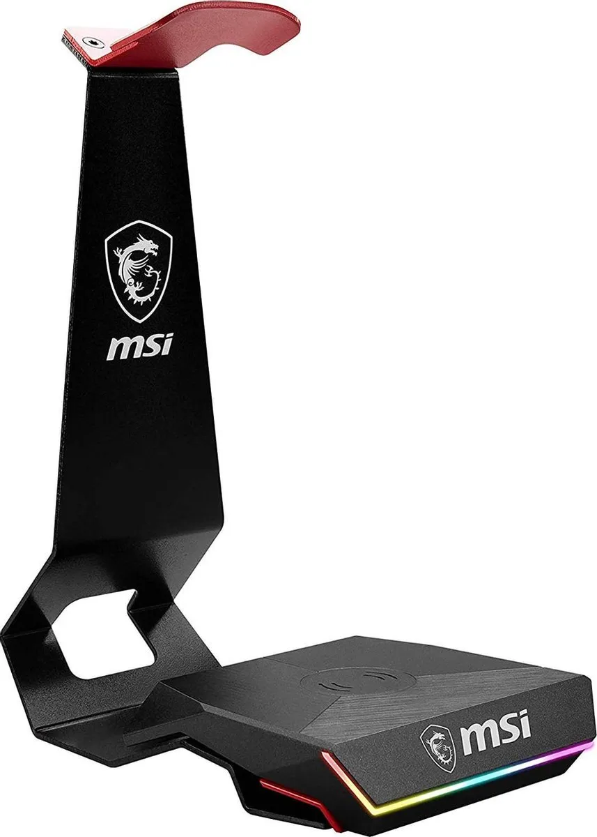 MSI Immerse HS01 Combo Gaming-headsetstandaard - draadloze oplader (QI-gecertificeerd)