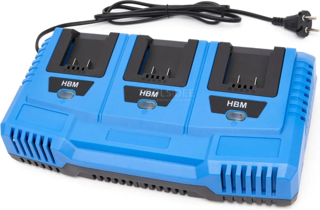 HBM 3-in-1 Acculader 3x20V - 2/4/5Ah