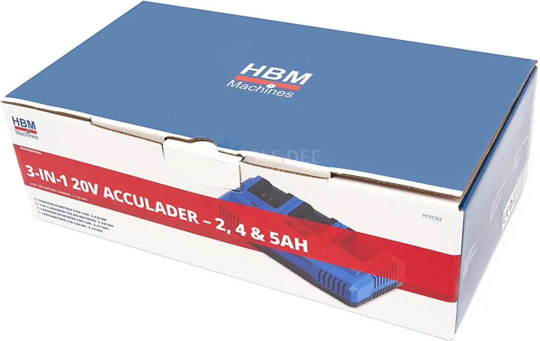 HBM 3-in-1 Acculader 3x20V - 2/4/5Ah