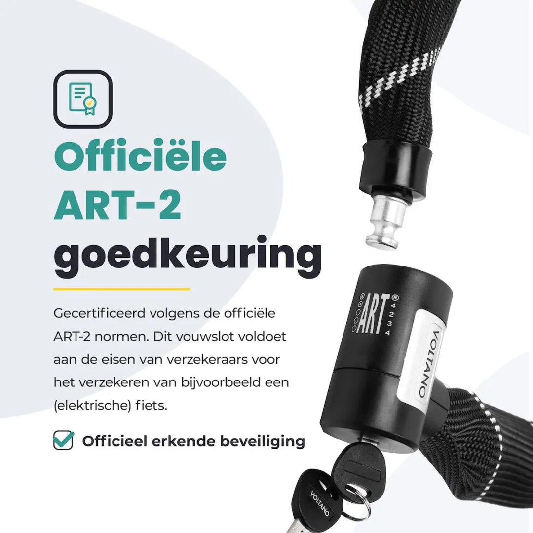 Voltano ART2 Kettingslot 120cm - Zwart