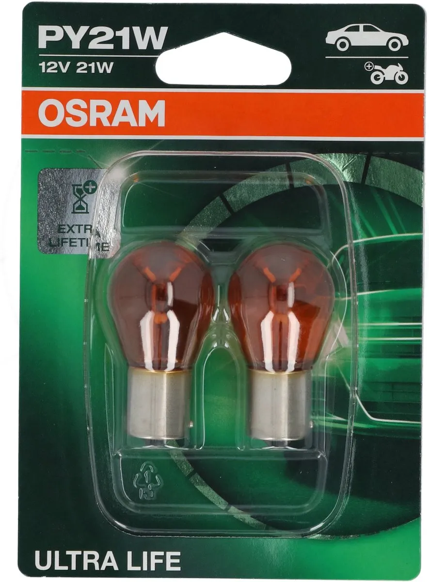 Osram Ultra Life Halogeenlamp BAU15S 12V/21W