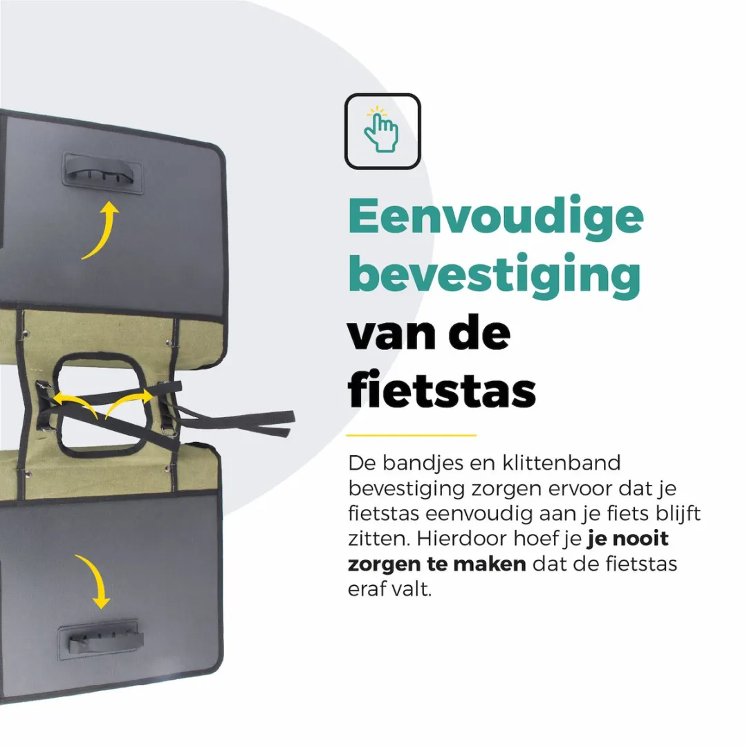 Voltano Canvas Fietstas 70L - Olijfgroen - afbeelding 6 van 6