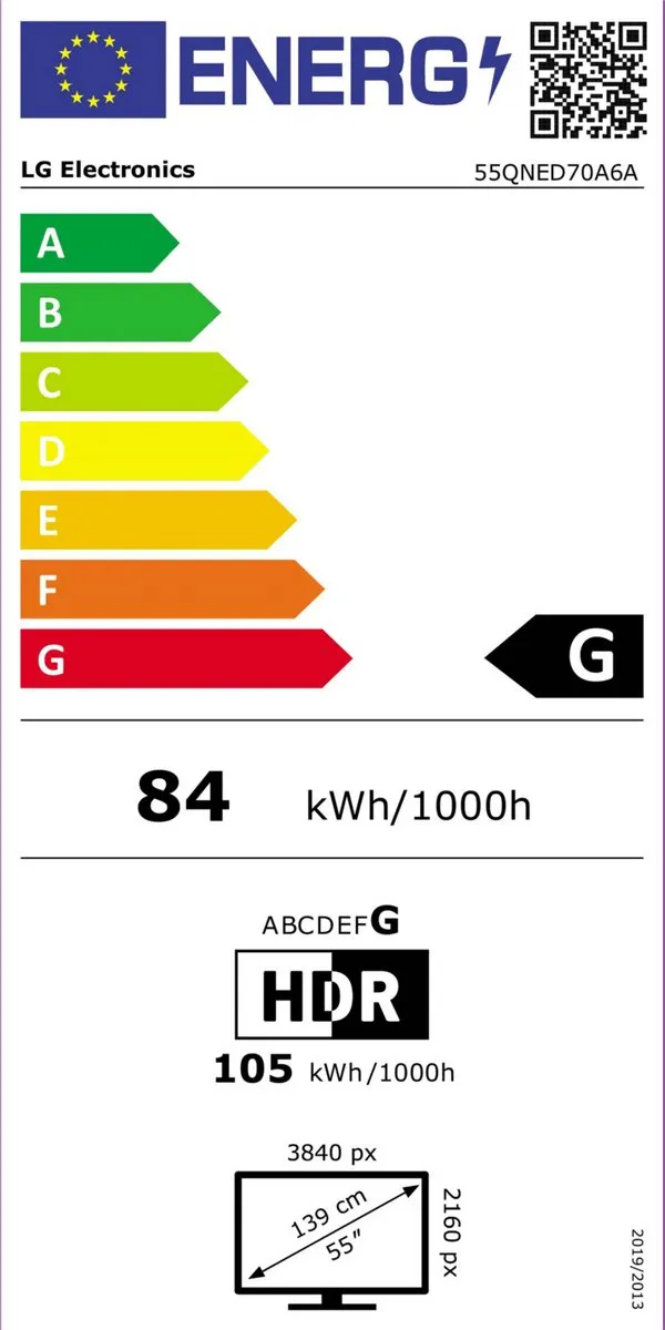 LG 55QNED70A6A 55 inch QNED TV - Zwart