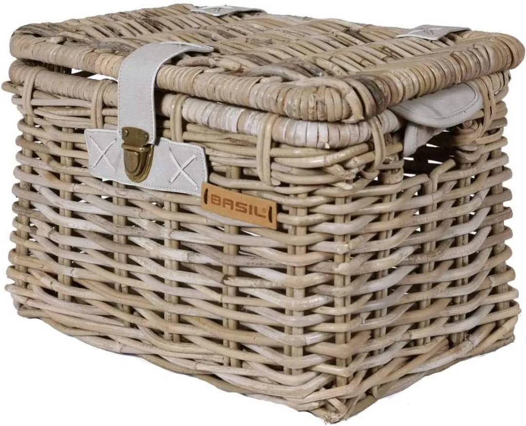 Basil Luxe Fietsmand Nature Grey