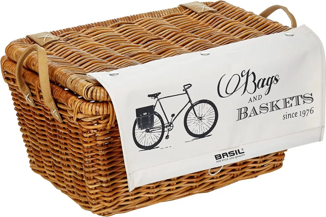 Basil Luxe Fietsmand Nature Grey - afbeelding 2 van 3