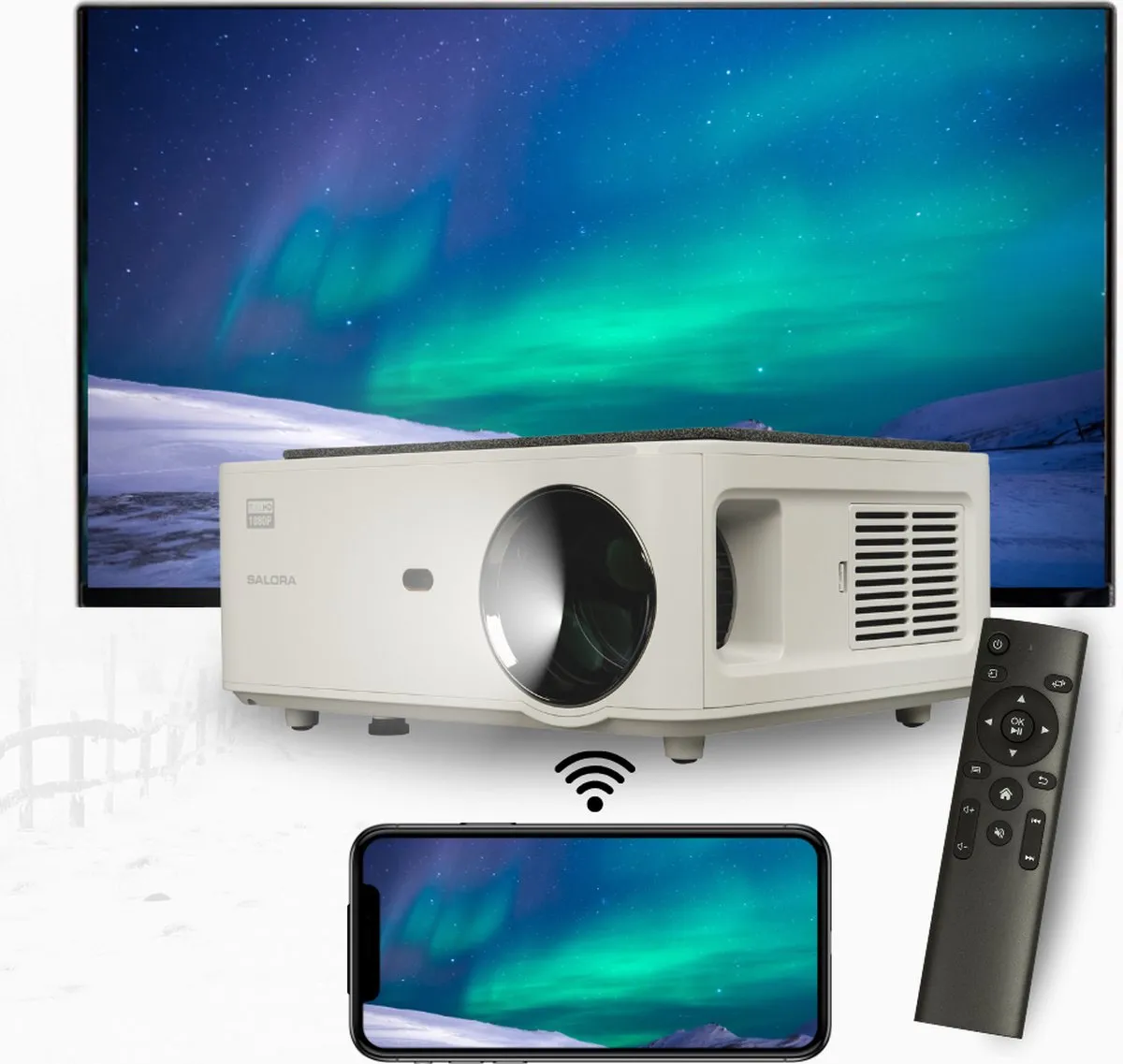 Salora 51BFM3850 Beamer - 320 ANSI Lumen LED 1080p - Wit - afbeelding 6 van 6