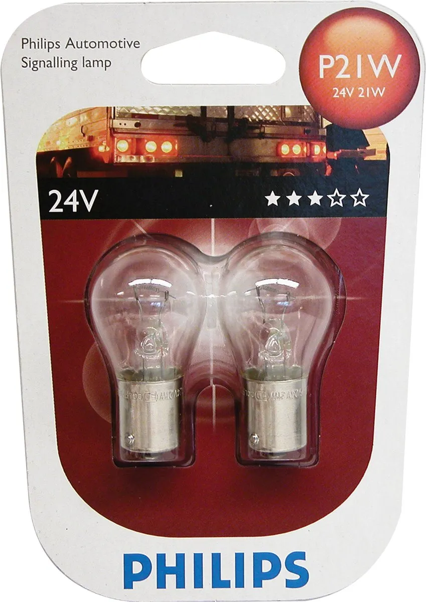 Philips Autolamp P21W 24V Wit - 2 Stuks