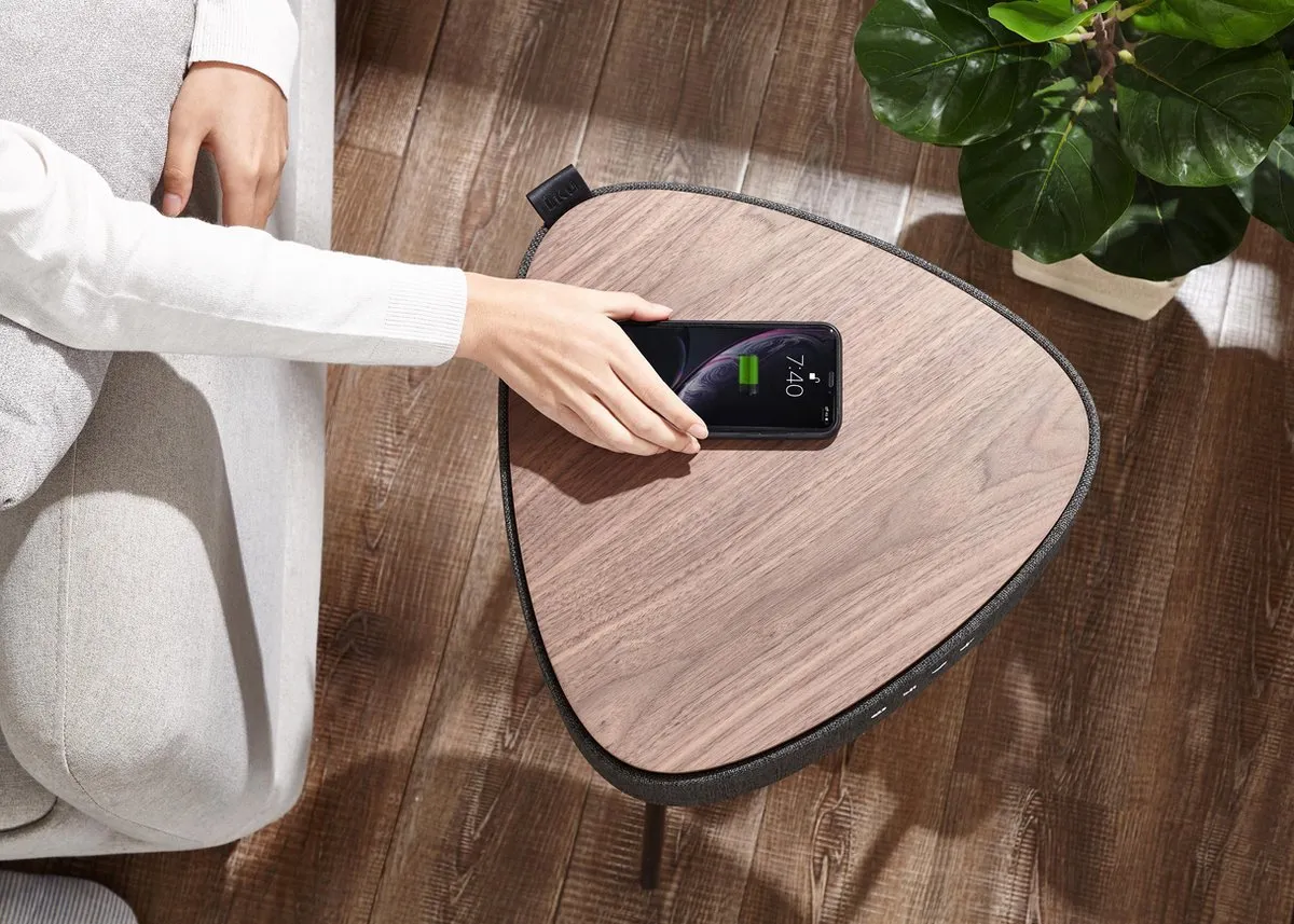 Salora AirTable FLOW WV Bluetooth Speaker - 20W - Zwart/Hout