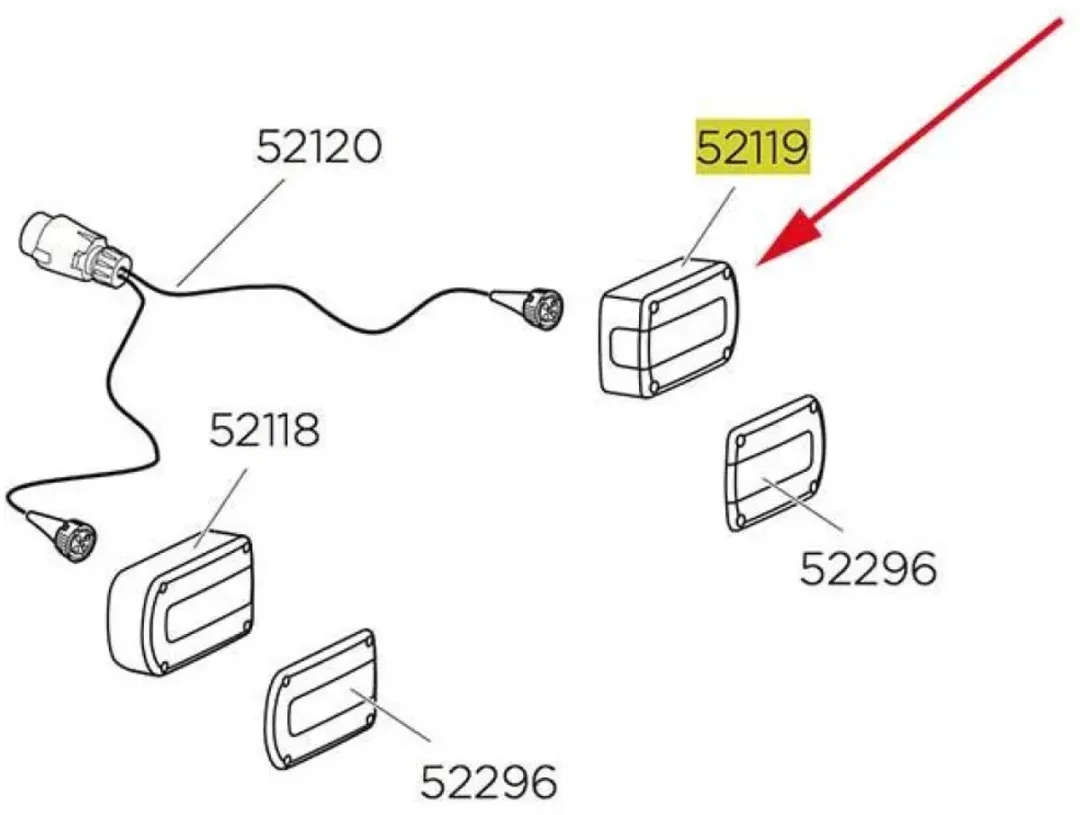 Thule EuroWay TDD52119 Achterlicht Rechts