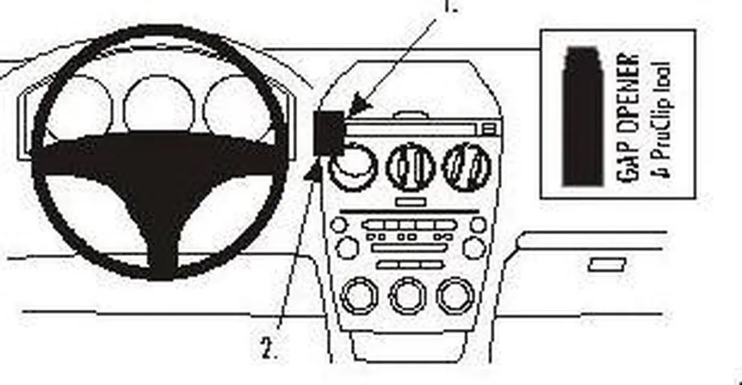 Brodit Center Mount Mazda 6 02-03 - 853091 - Zwart