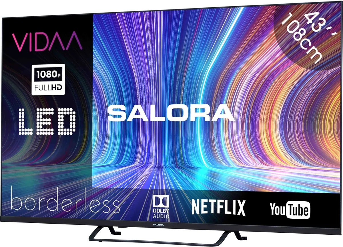 Salora 43FV210 43 inch Full HD TV - Zwart