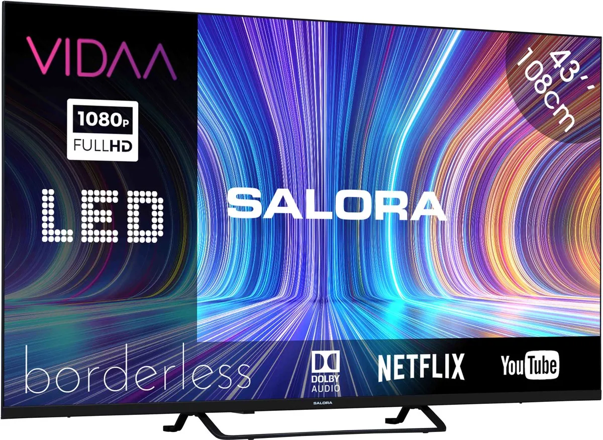 Salora 43FV210 43 inch Full HD TV - Zwart
