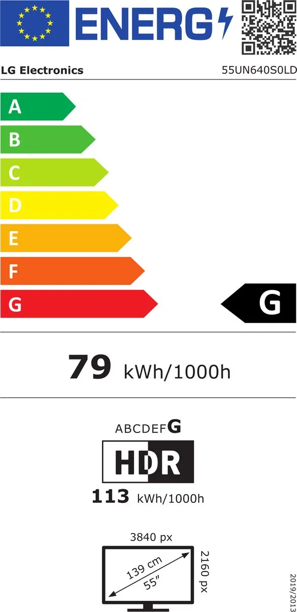 LG 55UN640S Digitale Signage LCD 55" 4K - Blauw