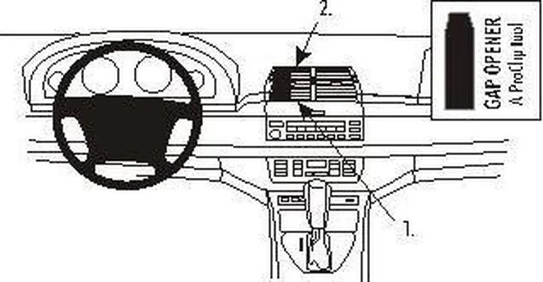 Brodit Center Mount BMW X5 01-04 - 853463 - Zwart - afbeelding 6 van 6