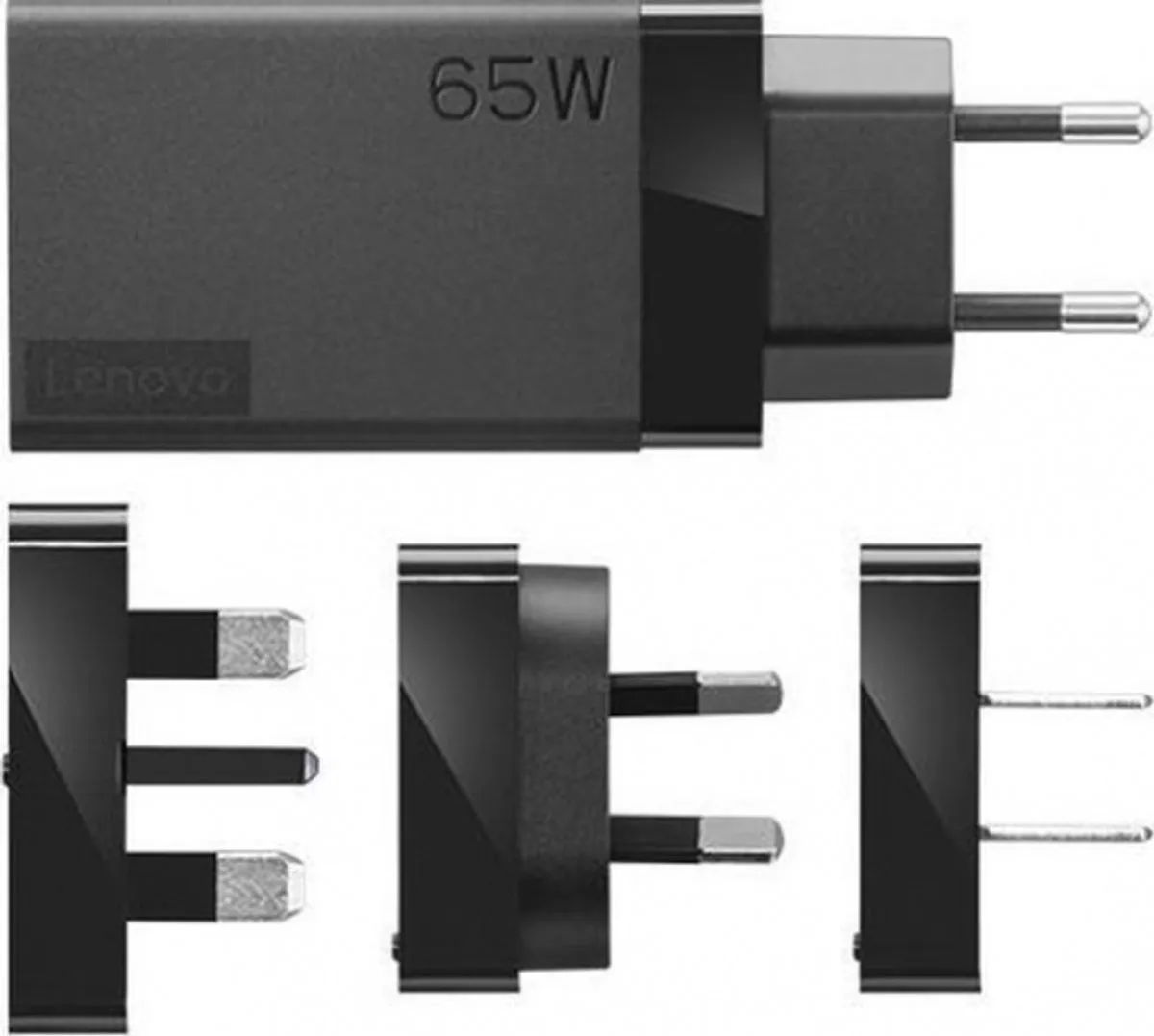Lenovo 65W USB-C Reisadapter AC - Zwart - afbeelding 6 van 6