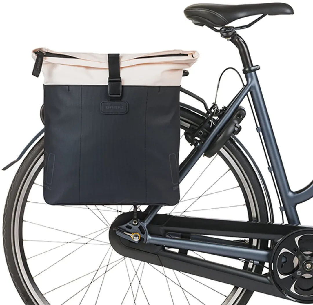 Basil Vive Dubbele Fietstas 35L - Zwart/Wit - afbeelding 6 van 6